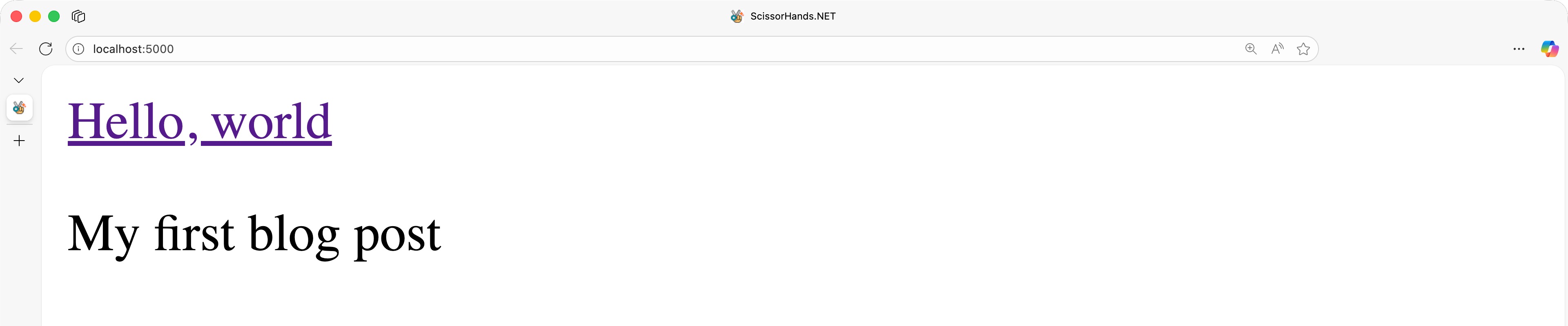 Screenshot of blog post list